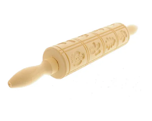 Anis Teigrolle Spekulatiusrolle Springerles - 16 Motive in 36 cm Ahornholz - Teigroller aus hochwertigem Ahornholz, ideal für die Herstellung von Spekulatius und Springerle mit 16 detailreichen Bildern - perfekt für die Weihnachtsbäckerei!