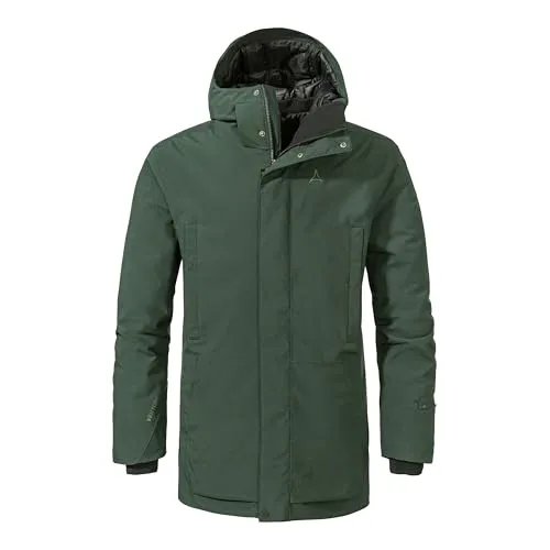 SCHÖFFEL Urban Ins Parka Style Crivat MNS, Herren, Gr. 54, grün - Funktionsjacke mit 10.000 mm Wassersäule und PrimaLoft® Isolierung für optimale Wärme und Atmungsaktivität. Ideal für Outdoor-Aktivitäten und umweltfreundlich aus recyceltem Material.