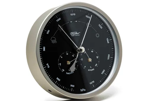 Fischer Fischer 1602-01 Wetterstation 160mm Edelstahl Made in Germany Außenwetterstation