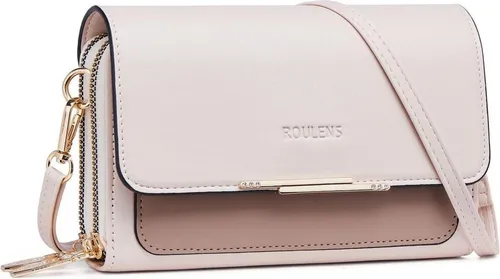 Kleine Damen Umhängetasche Kunstleder Crossbody Schultertasche mit Kartenschlitz