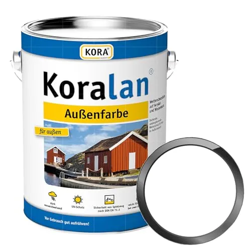KORA KORALAN AUSSENFARBE - 10 LTR (WEISS) - Hochwertige Außenfarbe für langlebigen Schutz und ansprechendes Erscheinungsbild. Ideal für verschiedene Oberflächen und wetterbeständig.