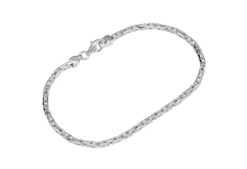 NKlaus Silberarmband Armband 925 Sterling Silber 19cm Königskette 8 fac (1 Stück), Made in Germany