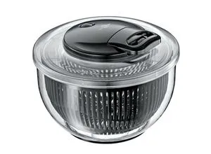 KÜCHENPROFI Salatschleuder TURBO - Perfekt für frische Salate - Sonstige Küchenhelfer mit Seilzug und Rückzugautomatik für blitzschnelles Trockenschleudern von Salat. Fassung von bis zu 5 Litern in pflegeleichter Kunststoffschüssel.