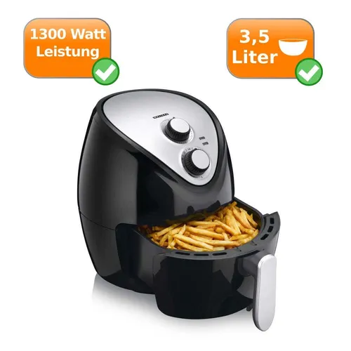 Heißluftfritteuse 3,5L von Melissa - Frittieren ohne Öl - Fritteusen, gesundes Frittieren mit 3,5L Fassungsvermögen und Cool-Touch Gehäuse für sichere Handhabung. Ideal für fettfreies Kochen!