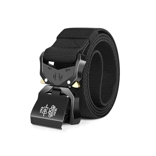 Leskyair Herren Taktischer Gürtel, Arbeitsgürtel Hochleistungsgürtel 1,5-Zoll, Militärstil Schnellverschluss Metallschnalle 38MM Breite