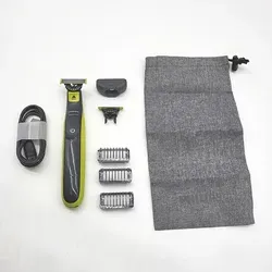 Philips OneBlade 360 Gesichtsrasierer mit 2 Klingen - Haar- & Bartschneidegeräte, vielseitig einsetzbar für präzises Trimmen, Rasieren und Stylen von Gesichtshaaren.