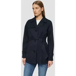 s.Oliver Kurzer Trench mit Gürtel in Navy, Größe 44 - Modischer kurzer Trenchcoat mit Gürtel, perfekt für stilvolle Outfits und vielseitig kombinierbar. Ideal für Übergangszeiten.