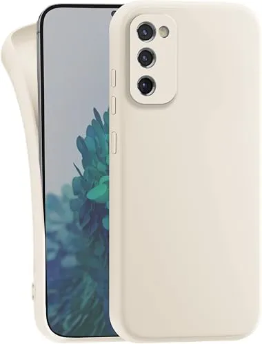 MyGadget Hülle für Samsung Galaxy S20 FE - robuste Silikon Schutzhülle TPU Case Slim Silikonhülle - Back Cover Kratzfest Handyhülle - Matt Beige