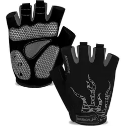 Fahrradhandschuhe Halbfinger Gel rutschfest MTB Unisex Grau L