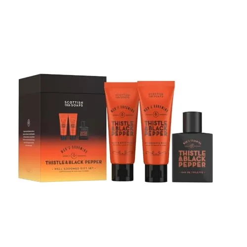 Scottish Fine Soaps Pflegendes Geschenkset Thistle & Black Pepper 3-teilig