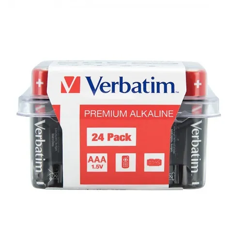 Alkaline Batteries AAA LR03 24-pack 49504 Verbatim 023942495048