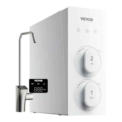 VEVOR Umkehrosmose-Wasserfilter 600 GPD - Kaffeemaschinen-Zubehör mit 8-stufiger Wasserreinigung für frisches und sauberes Wasser, hohe Leistung von 600 GPD und geringem Abfall – ideal für gesundheitsbewusste Haushalte.