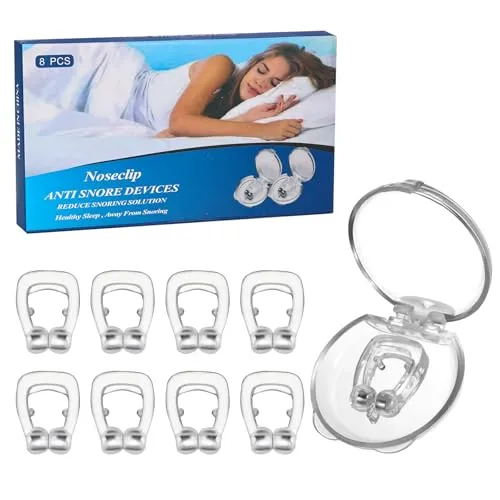 Zanfqvo Nasenspreizer & Schnarchstopper 8er Set - Anti Schnarch - Spreizt die Nasenflügel - Fördert Atmen und Schlaf - Wiederverwendbar, für Männer & Frauen