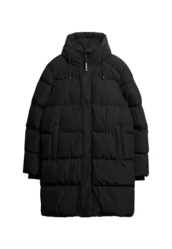 Superdry Herren Kapuzen-Sportpuffermantel Schwarz XL von Superdry