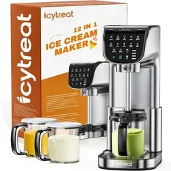 IcyTreat Eismaschine 12-in-1 aus Edelstahl