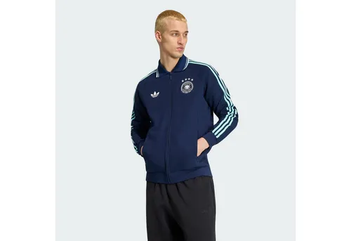 ADIDAS Herren Fanjacke Deutschland Anthem Auswärtsjacke - Stylische Deutschland Anthem Auswärtsjacke für Fußballfans. Hochwertiges Doppelstrickmaterial und zeitloser Kragen bieten Komfort und einen modernen Look. Ideales Kleidungsstück für den Alltag oder beim Spiel!