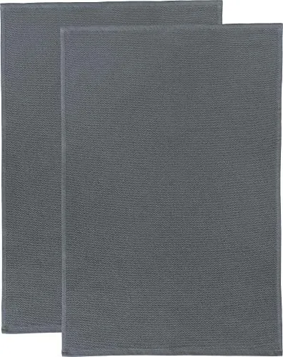 Erwin Müller Reinigungstuch, Putztuch, Multifunktionstuch 2er-Pack grau Größe 50x70 cm - saugstark, zum Putzen oder Staubwischen, robust und langlebig, mit Frottierseite
