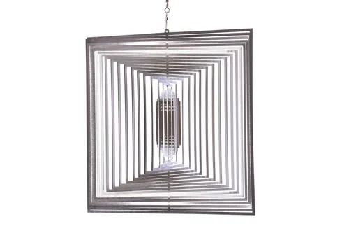 ILLUMINO Edelstahl Windspiel Quadratisch L von ILLUMINO