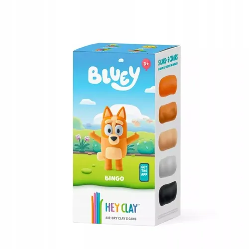 HEY CLAY- FIGURKA BLUEY BINGO+AKCESORIAMI 5PAK TM Toys 4897105245551