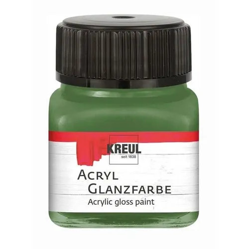 Kreul Acryl Glanzfarbe olivgrün 20ml Glas 100 ml / 12,45 Euro
