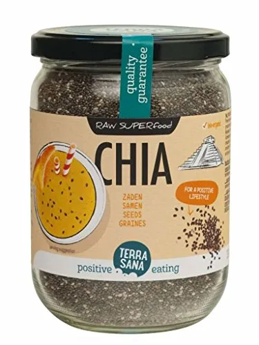 Chia Samen schwarz von Terrasana Rohkostqualität, vegan, vegetarisch 330g- Bio