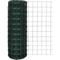 vidaXL Gartenzaun 25x1,2m - Robuster Maschendrahtzaun für Sicherheit und Sichtschutz - Dekorative Zäune aus langlebigem, beschichtetem Stahl, ideal für den Schutz Ihres Gartens und als Sichtschutz. Mit einer praktischen Länge von 25 m und einer Höhe von 1,2 m.