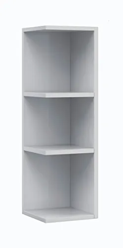 habeig Eckregal Mehrzweckregal Badregal weiß, 65 cm hoch - Praktisches Eckregal in Weiß, ideal für Bad oder Wohnzimmer. Mit 65 cm Höhe und melaminharzbeschichtetem Holzwerkstoff bietet es stabilen Stauraum für Ihre Utensilien.