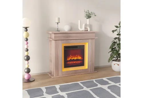 Furnishings Home Elektrokamin mit 3D-Flammeneffekt, 2000 W, 101x34.5x88.8 cm
