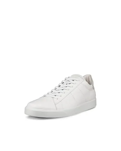 ECCO Herren Street Lite M Shoe – Weiß/Grauf, 45 EU - Herren-Sneaker aus Premium-Leder, mit individueller Schnürung und gepolstertem Schaft für höchsten Tragekomfort und optimale Stabilität.