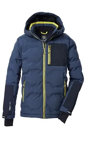 KILLTEC Kinder Funktionsjacke KSW 203 BYS QLTD JCKT - Funktionsjacke für Kinder, winddicht und wasserabweisend mit 10.000 mm Wassersäule, nachhaltige Herstellung und praktische Features wie verstellbare Ärmelbündchen und zahlreiche Taschen.
