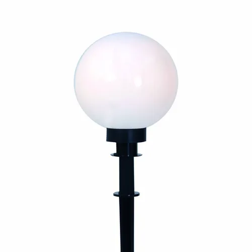 Light & More Kugelerdspieß Ball schwarz-weiß - Stylischer Kugelerdspieß für den Sommer, ideal zum Befestigen von Pflanzen und Dekorationen im Garten oder auf der Terrasse.