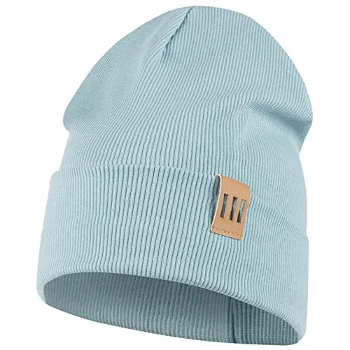 Smarilla Mütze Junge Kinder Beanie Herren gerippt, Größe: 54-56, Farbe: Türkis