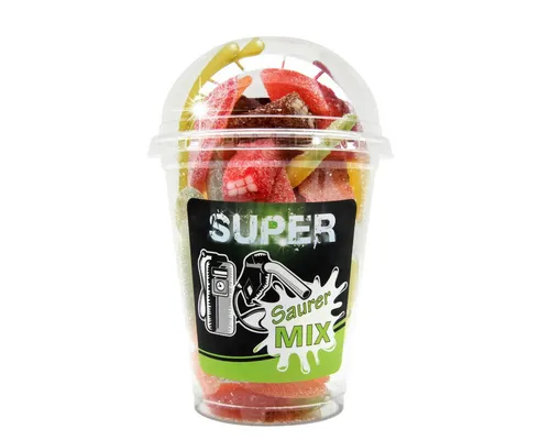 Snack Service Süßigkeit, Snack Service Saurer MIX Super! Becher Saure Fruchtgummi Mischung 200g