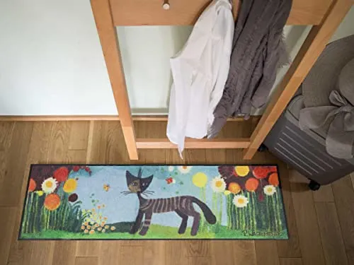 Rosina Wachtmeister Mini Matte Margherite 35 x 120 cm - waschbar und allergikerfreundlich - Tür- & Bodenmatten, ideal für Allergiker und leicht zu reinigen. Die farbenfrohe Matte bringt Freude in jedes Zimmer und ist rutschsicher für mehr Sicherheit.