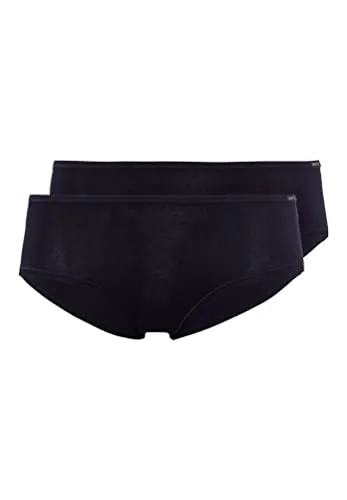 Skiny Panty Advantage Cotton (2er Pack) - Hüfthoch geschnittener Slip in Schwarz Größe 40 - Funktionsunterwäsche mit leichtem, bequemem Material aus 96% Baumwolle und 4% Elasthan für optimalen Tragekomfort.