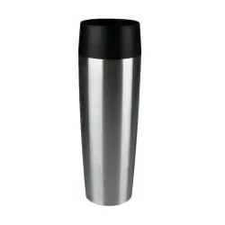 EMSA Travel Mug Grande Isolierbecher 0,5 Liter - Edelstahl - Thermobehälter mit großem Volumen für perfekten Kaffeegenuss unterwegs. Schlanke Form für Autohalterungen und einfacher Einhandbetrieb dank Quick Press Verschluss.