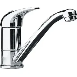 Einhebelmischer DUCALE - Caravan-Zubehör mit elegantem verchromtem Metallgriff, keramikbeschichtet für Langlebigkeit und heisswasserfest bis 10 bar - ideal für komfortable Wasserversorgung unterwegs.