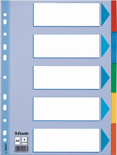 ESSELTE Aktenordner Register A4 160g/qm Karton 5-teilig