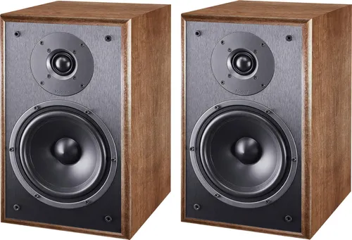 Monitor S30 - Leistungsstarke 2 Wege Regalbox, 2 Wege Bassreflex, elegantes Walnuss-Design für beeindruckenden Klang