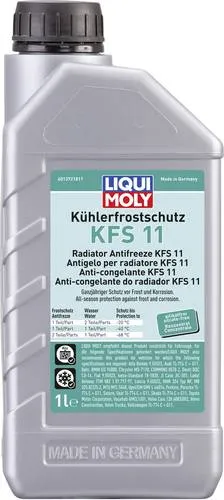 Liqui Moly KFS 11 21149 Kühlerfrostschutz 1l - Frostschutzmittel für optimalen Schutz vor Frost, Korrosion und Überhitzung. Ideal für ganzjährigen Fahrzeugbetrieb dank hybrider Inhibitorentechnologie.
