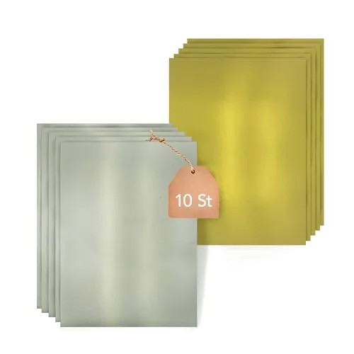 KITCHENDREAM Cake Board Set, Kuchenplatte, Eckig, Gold und Silber, 3 mm dicke Pappe, zum Servieren und Transportieren von Kuchen und Torten, auch für Party-Buffets, 10 Stk. 25x35cm