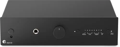 Pro-Ject MaiA S3 Vollverstärker mit Bluetooth - Schwarz - Hifi-Verstärker mit Bluetooth-Funktion für kabelloses Streaming und beeindruckenden Klang, ideal für Musikliebhaber.