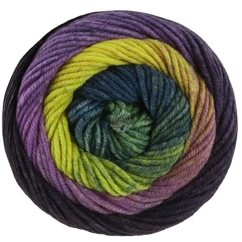 LANA GROSSA Cool Wool Big Color| Extrafeine Merinowolle waschmaschinenfest und filzfrei | Handstrickgarn aus 100% Schurwolle (Merino) | 50g Wolle zum Stricken & Häkeln | 120m GarnFB 4043