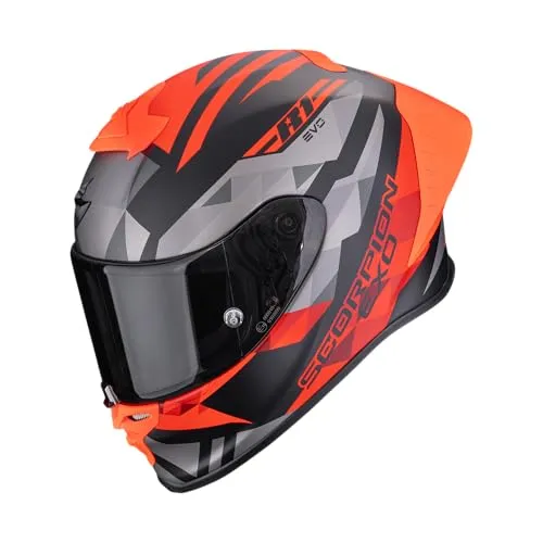 Scorpion EXO-R1 Evo II Air Valere Integralhelm XL (61/62) - Hochwertiger Integralhelm für Motorradfahrer mit verbesserter Belüftung und Panoramablick. Individuelle Passform dank AirFit™ und sicherer Visierwechsel mit Ellip-tec® II. Für optimalen Tragekomfort und Sicherheit.