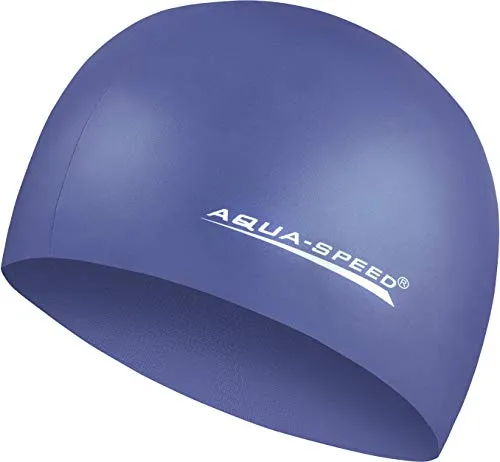 Aqua Speed MEGA Schwimmhaube | Kinder & Erwachsene | elastische Bademütze | Badehaube | wasserdichte Badekappe für Frauen | Silikonbadekappe | Flieder 10