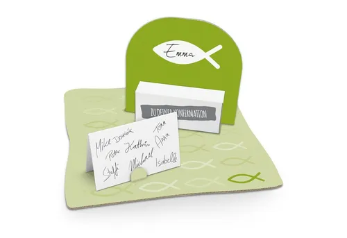 Produktbild itenga Geschenkbox itenga Geldgeschenk Verpackung Fisch Grün Kommunion Konfirmation Taufe