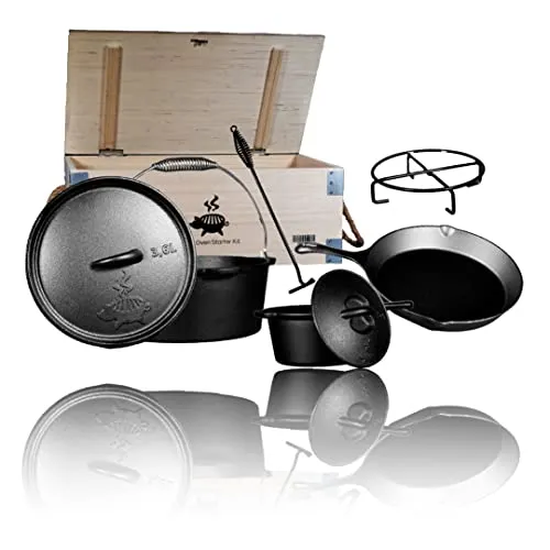 Grillschweine 8-teiliges Dutch Oven Starter Set von Grillschweine