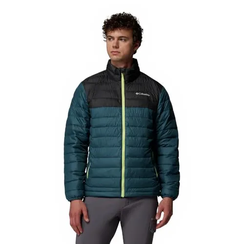 COLUMBIA POWDER LITE II HOODED JACKET Herren Steppjacke - Funktionsjacke aus wärmereflektierendem, wasserabweisendem Material, ideal für Outdoor-Aktivitäten, umweltfreundlich ohne PFAS, sportlich und praktisch für Wandern oder Trekking.