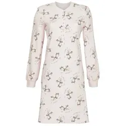 Ringella Nachthemd mit Strickbündchen und Knopfleiste rosa 50
