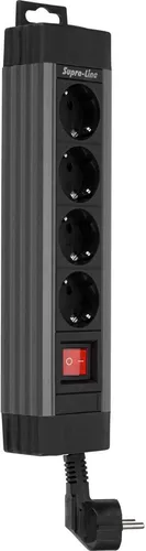REV Steckdosenleiste 4-fach 1,9m Supraline m. Schalter anthrazit